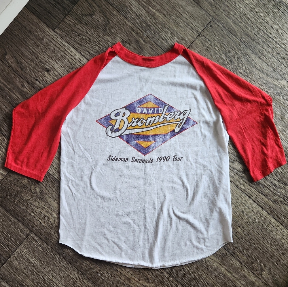 David Bromberg Vintage 90s Tour Band Raglan Tee Size Large